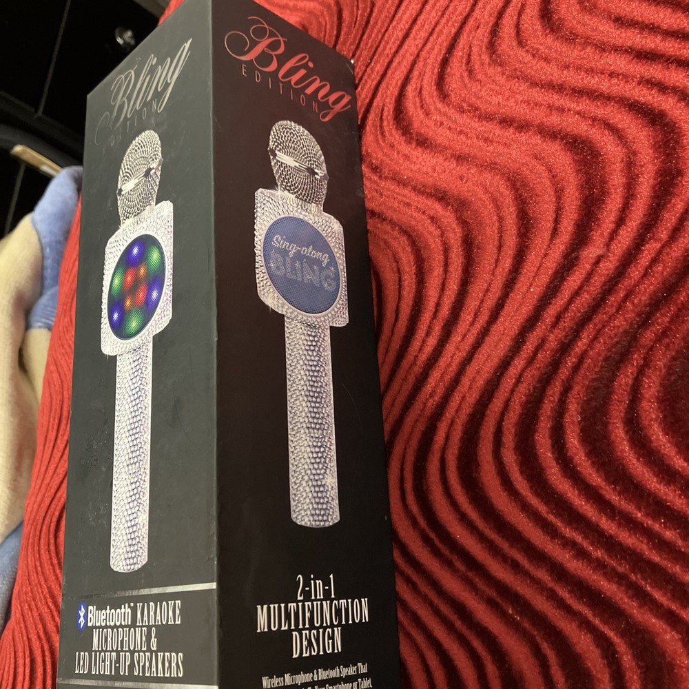 Bling Edition Bluetooth Karaoke Microphone LED Light-Up Speakers