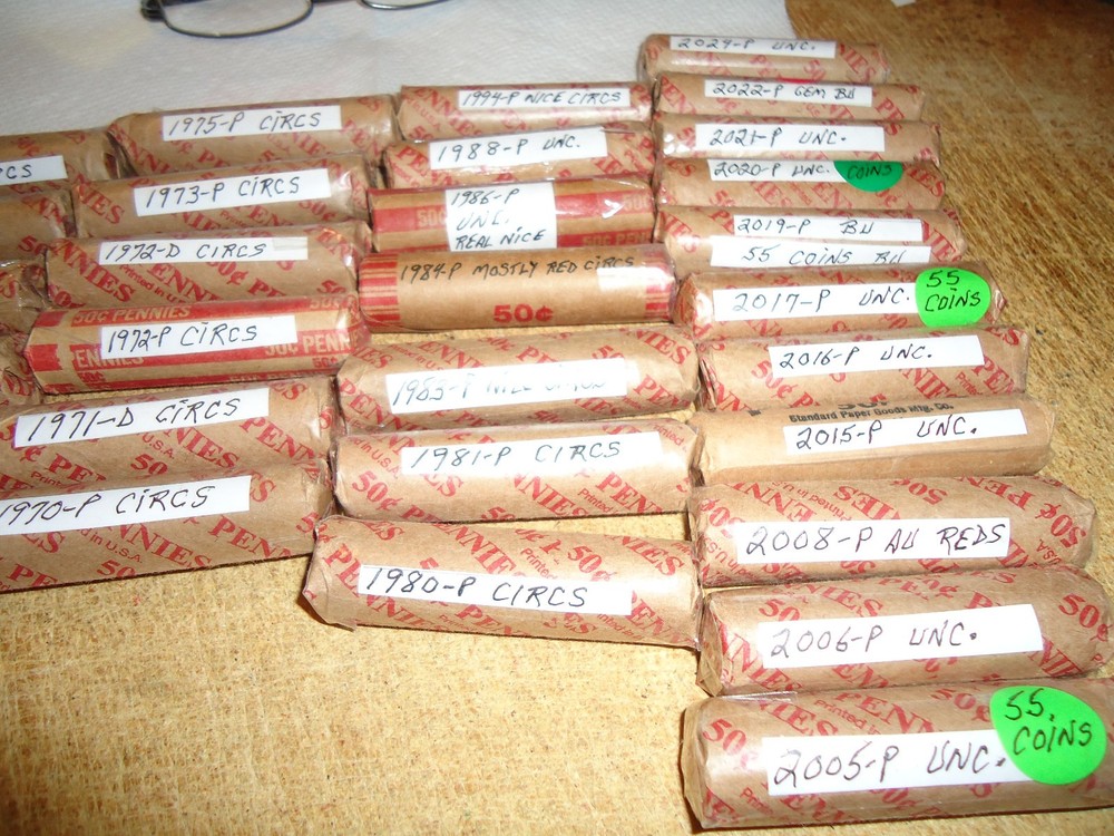 1981-P LINCOLN CENT ROLL - YOU ARE BIDDING THIS LISTED ROLL ONLY