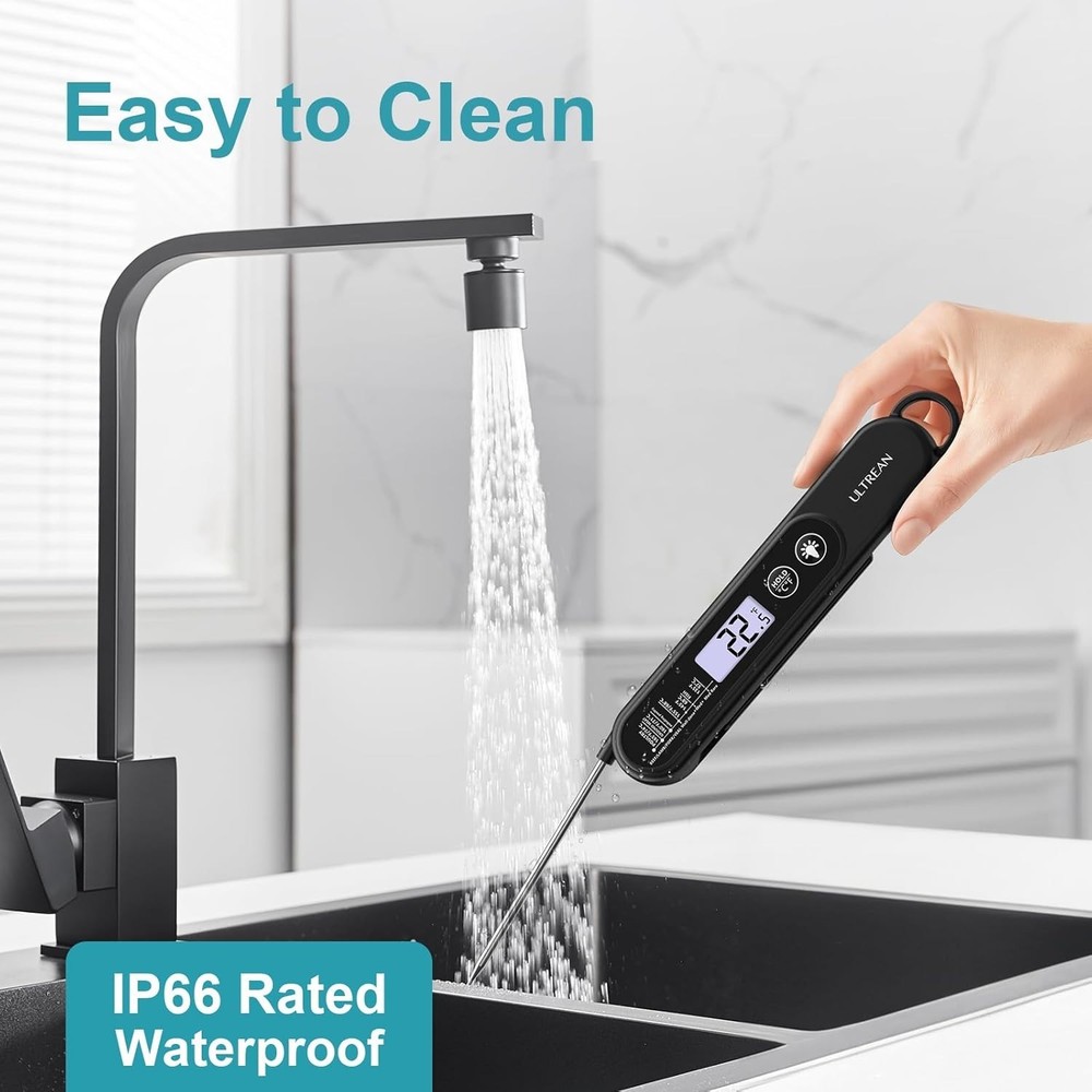 Precision Instant Read Cooking Thermometer with Large Backlit Display - 572°F