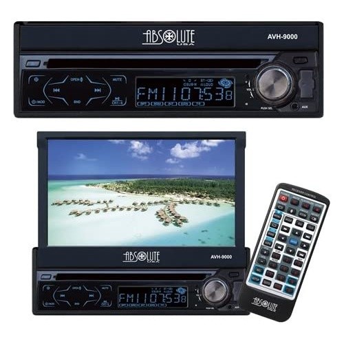 Absolute AVH9000 7" SINGLE DIN IN DASH MOTORIZED DVD / CD / MP3 / USB /TOUCH