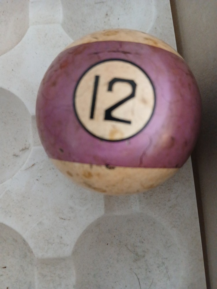 Vintage #12 Billiards  Pool Ball