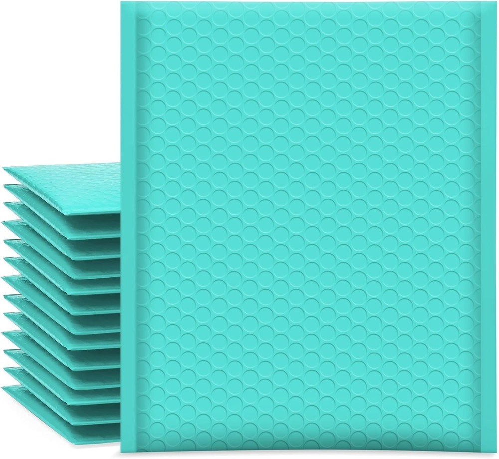 Bubble Mailers 8.5x12 Inch Teal 25 Pack