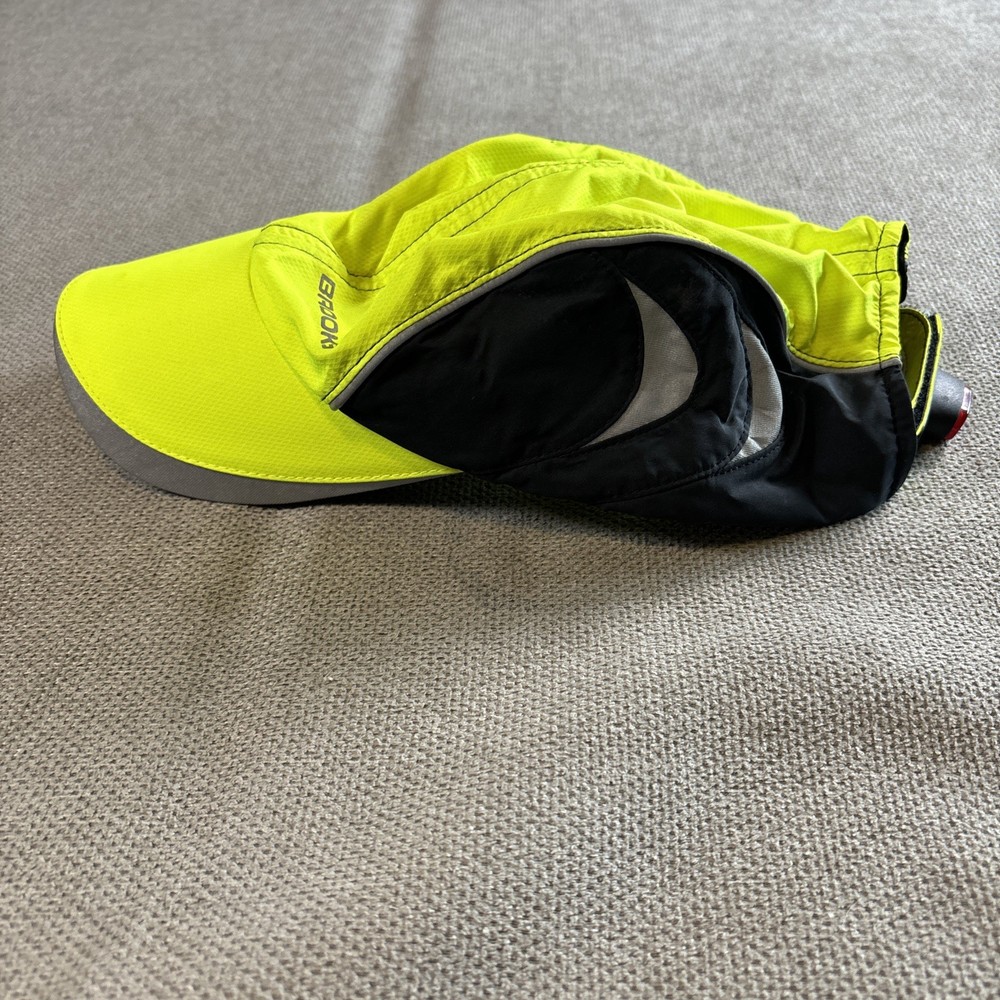 Brooks Running Yellow Lightweight Perforated Adjustable Cap OSFA
