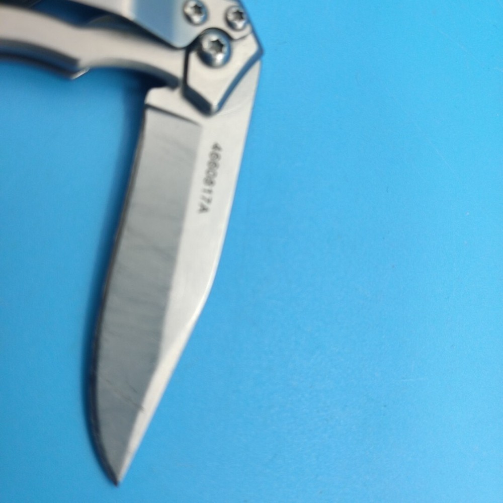 USED GERBER FOLDING PARAFRAME KNIFE SILVER BLADE