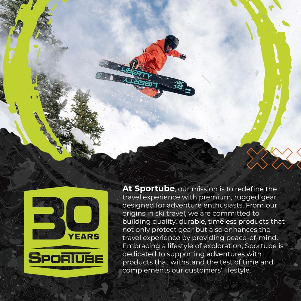 Sportube Ski Shield Roller Bag with Wheels and Quick-Access Pockets (Open Box)