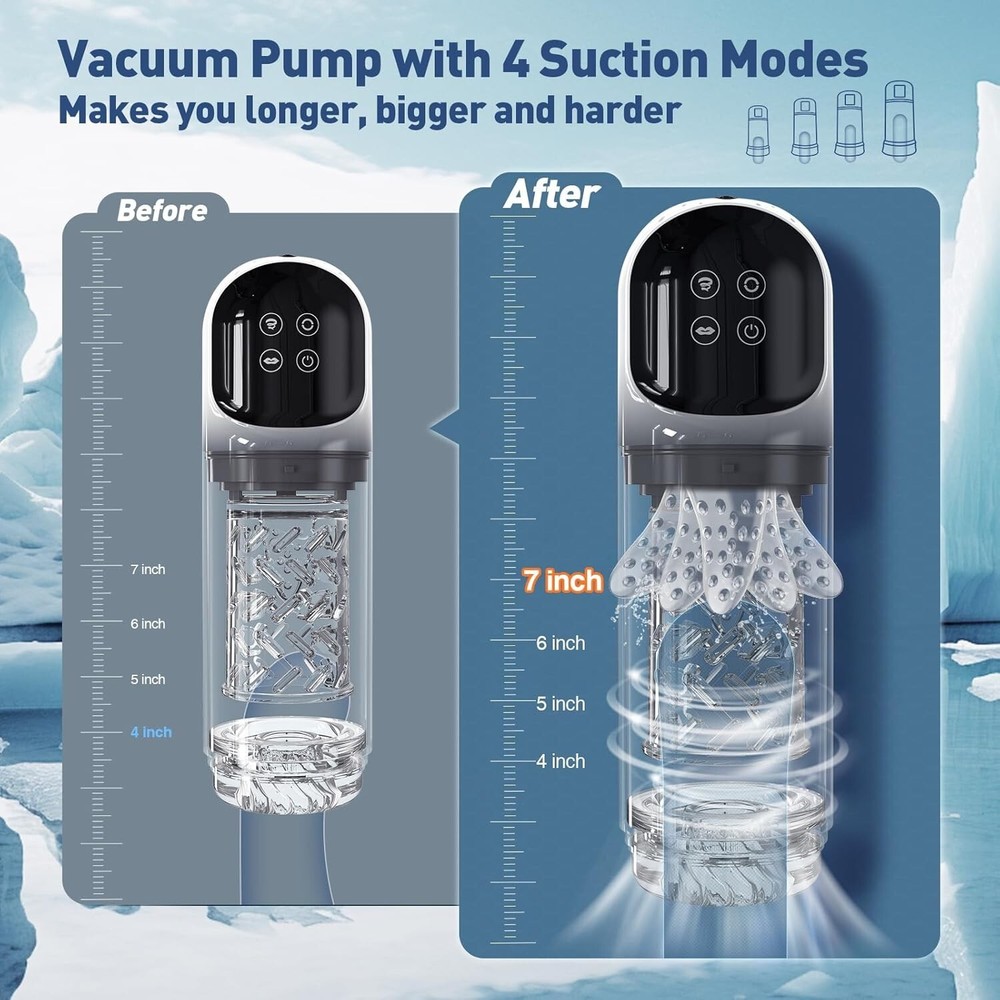 Male Masturbaters Automatic HandsFree Rotating Cup Thrusting Stroker Lubricants