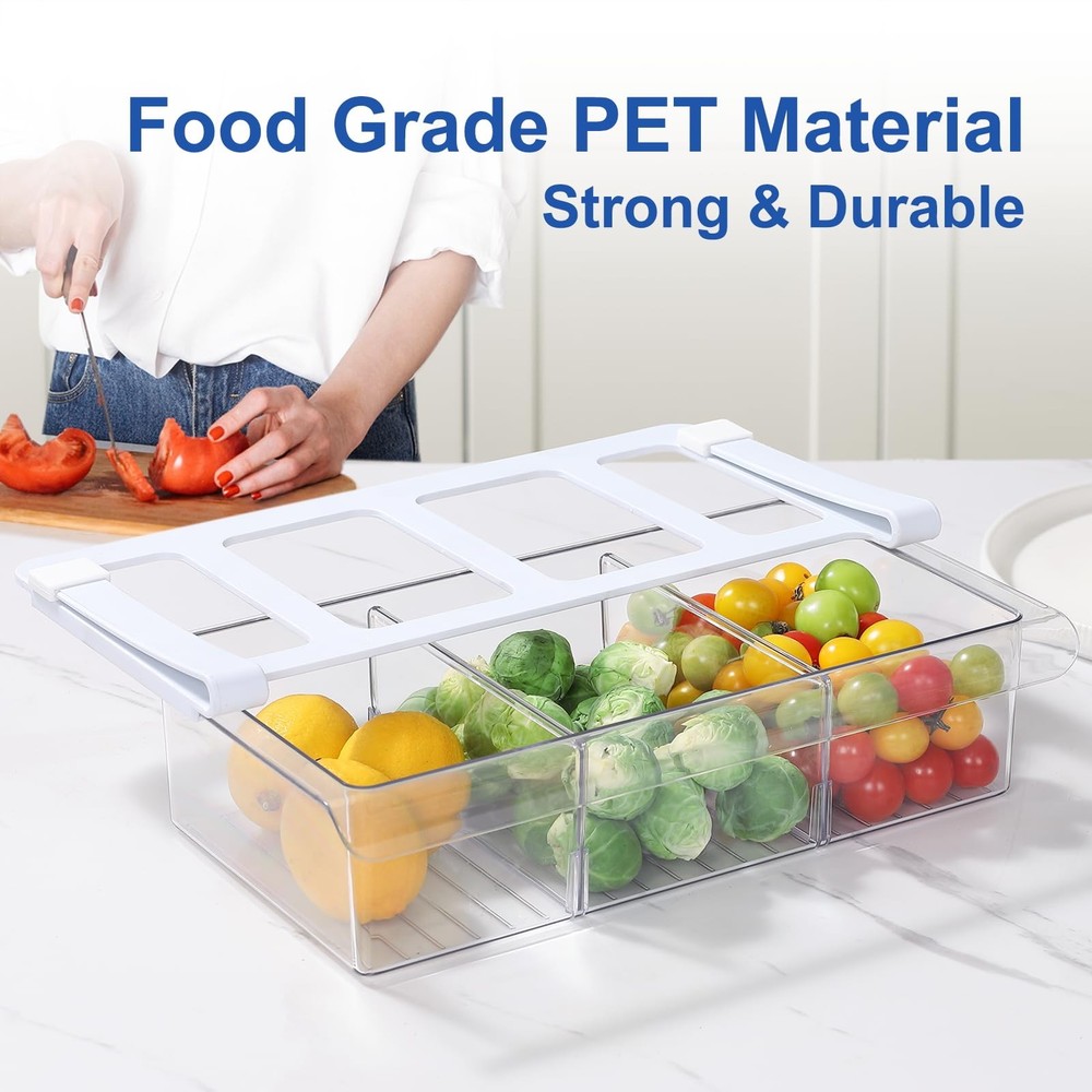 Bronkeeper PullOut Fridge Drawer Organizer Under Shelf Storage Bins for Refr...