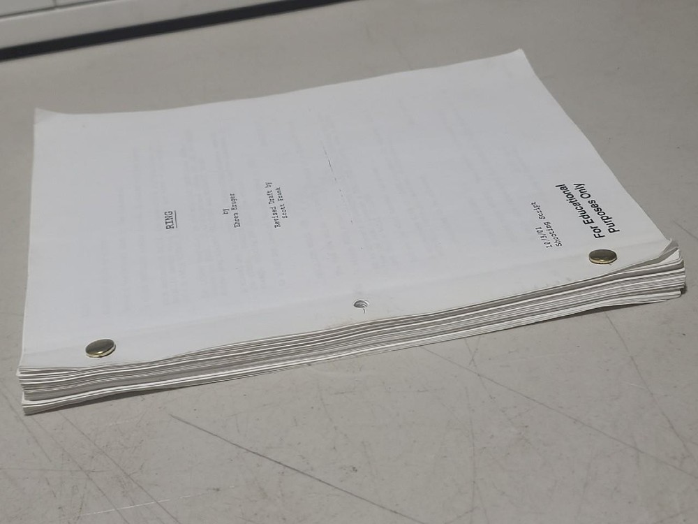 The Ring 10/3/2001 Shooting Screenplay Script by Ehren Kruger