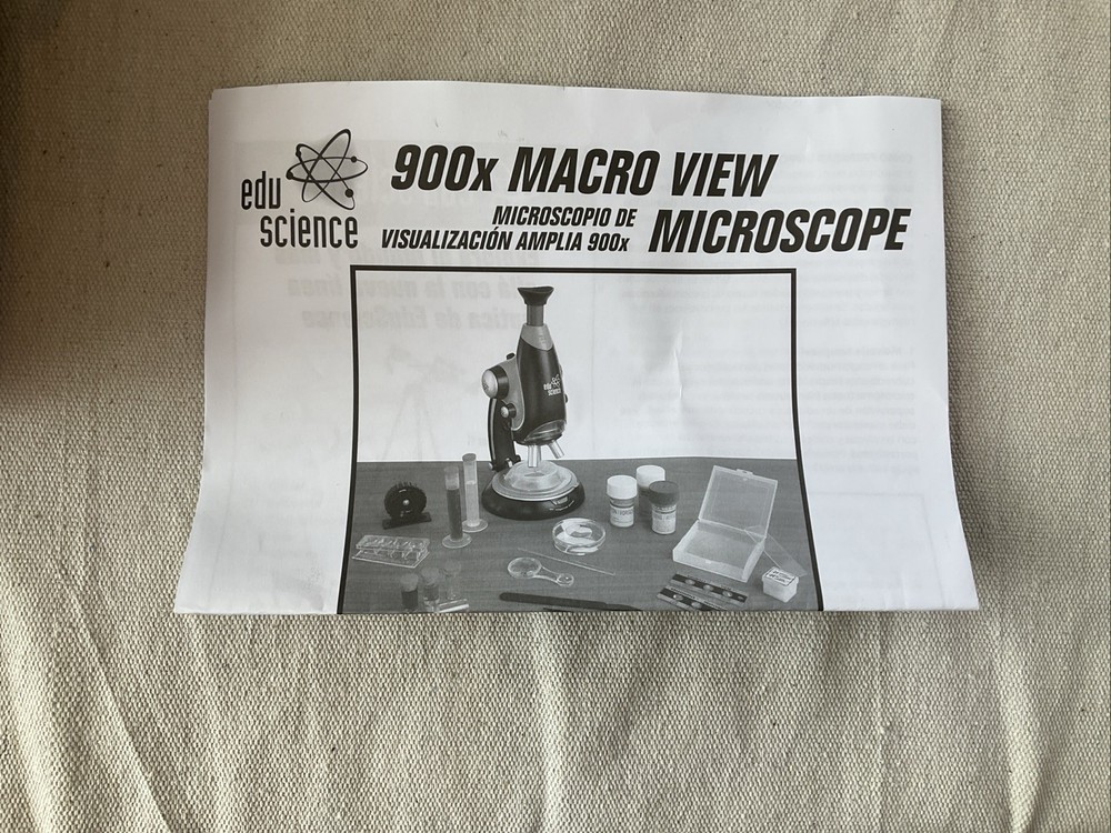 Edu Science 900x Macro View Microscope With Case Edu Science Microscope complete