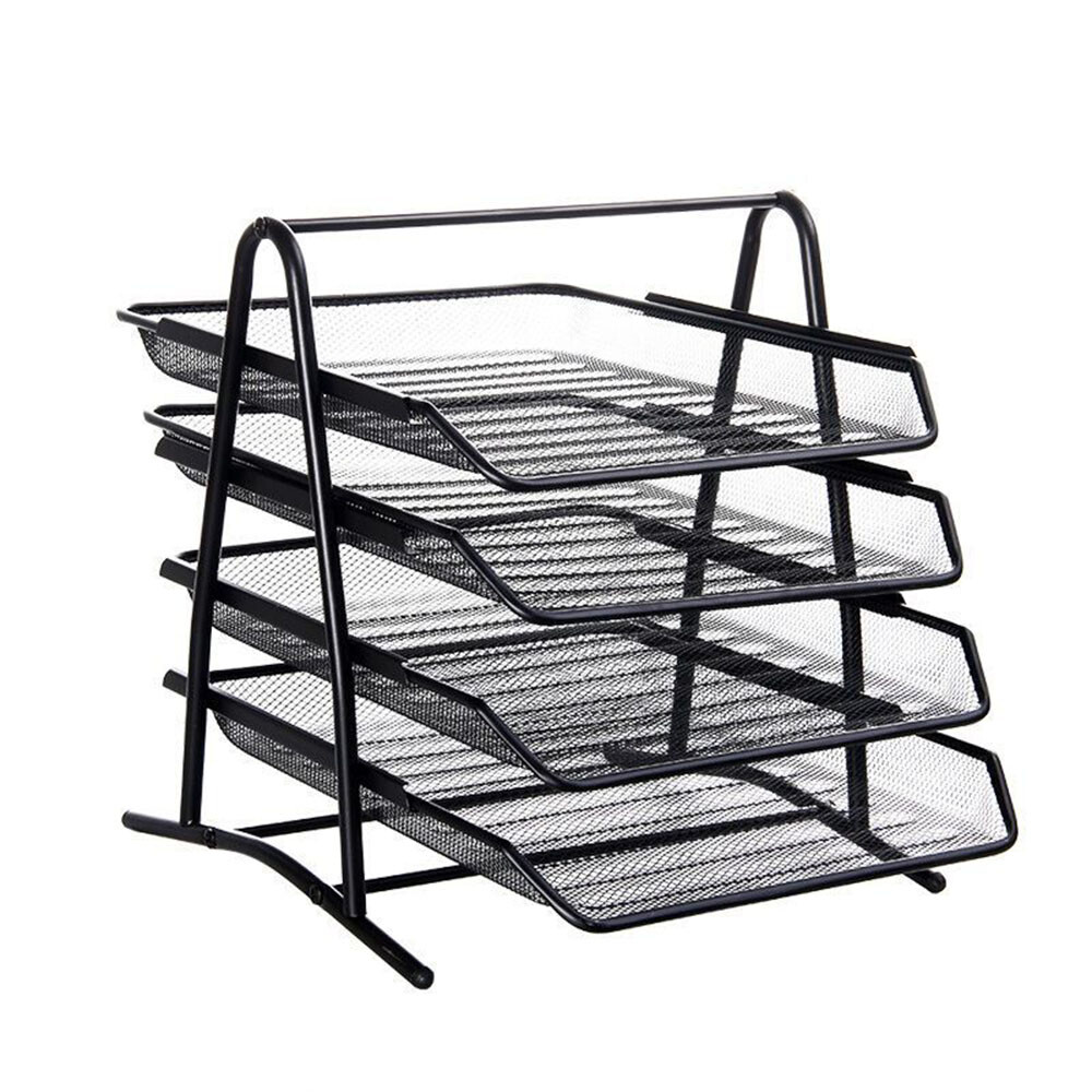 Desktop Paper Organizer Multifunctional Document Paper Tray 4 Layer US⇖