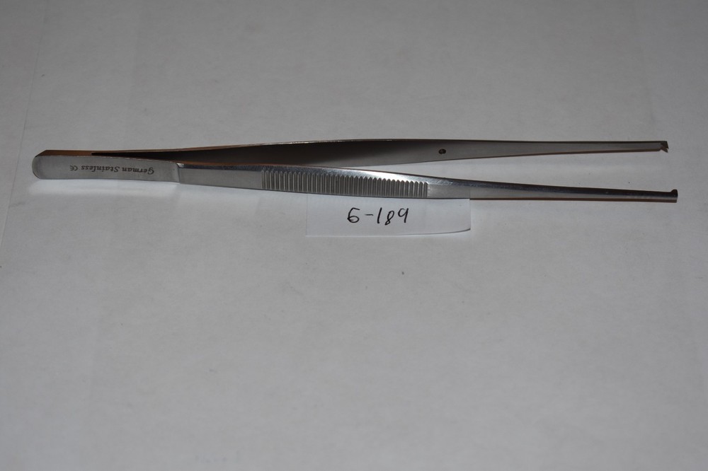1 PC CUSHING TISSUE FORCEPS 7" 1 X 2 TEETH SCRAPER END