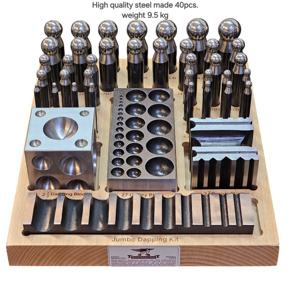 DIY Making Gold Silver Copper Jewelry Processing Gold Beating Dapping Tool Kit