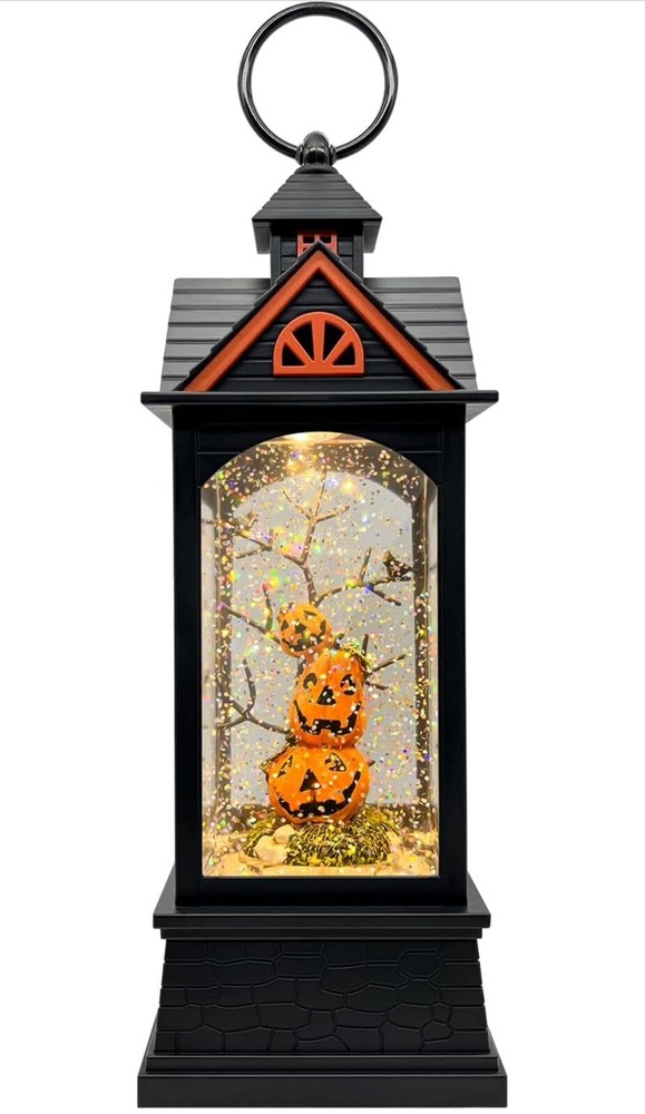 🔥Halloween Snow Globe Lantern,with 6 Hour Timer, USB Powered & Battery Operated