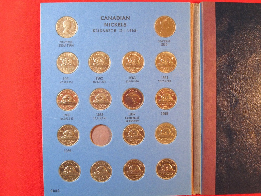 PARTIAL #1+#2 CANADA NICKEL/ 5 CENT COLLECTION  (#352E)