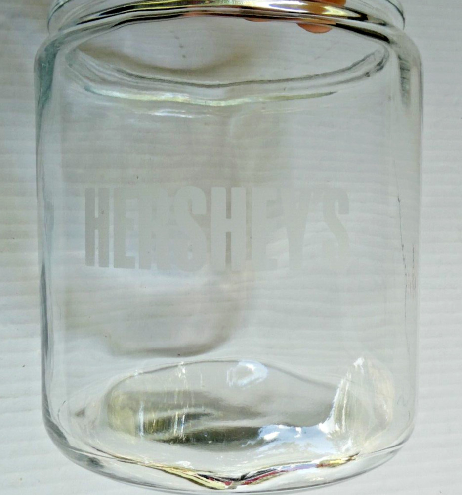Clear Glass Hershey's Candy Jar
