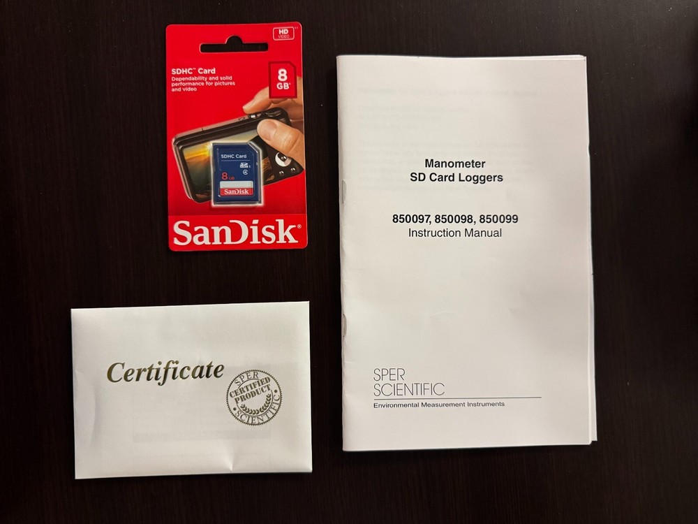 SPER Manometer SD Card Logger