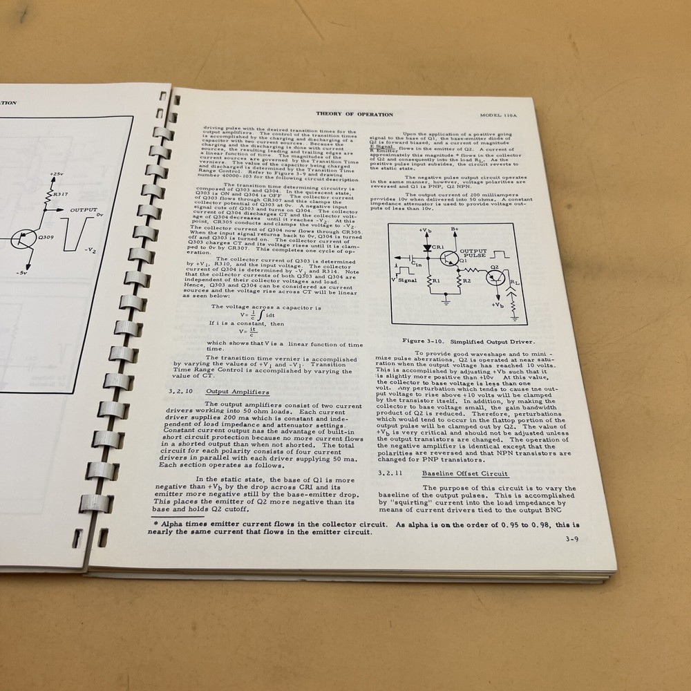 Datapulse Model 110A Pulse Generator Operation & Maintenance Handbook 12/65