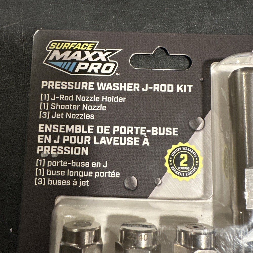 Surface Maxx Pro Pressure Washer J-Rod Kit & high press filter NEW! (261)