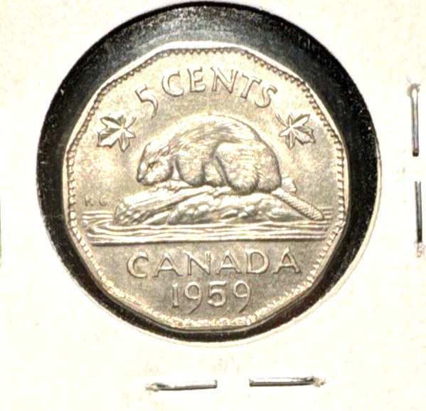 Canada 1959 5 cents BU