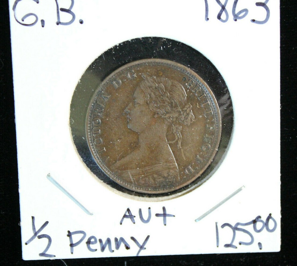 1863 Half Penny Great Britain  AU