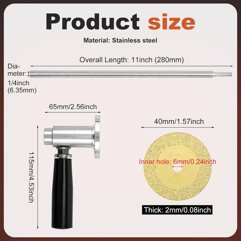 Pipe Inside Cutter for PVC Pipe with 1PC Diamond Grit Cutting Wheel, Adjustable