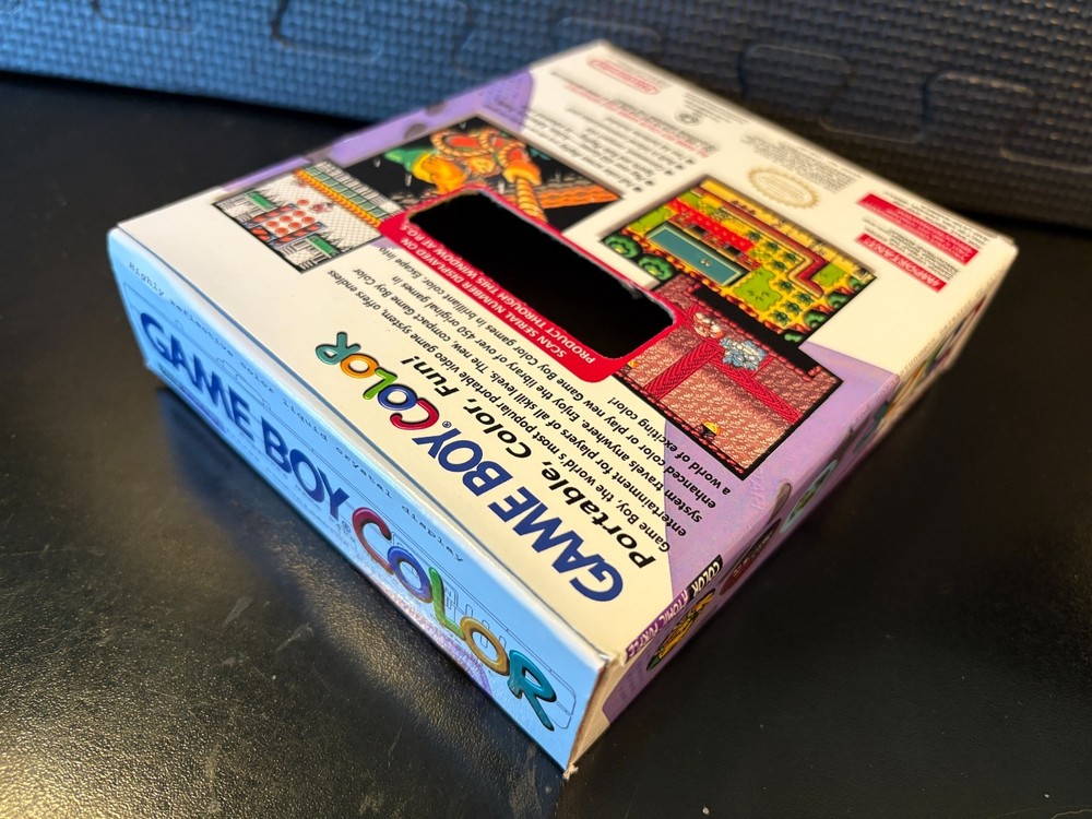 1999 Game Boy Color (Atomic Purple) - Empty custom design display box