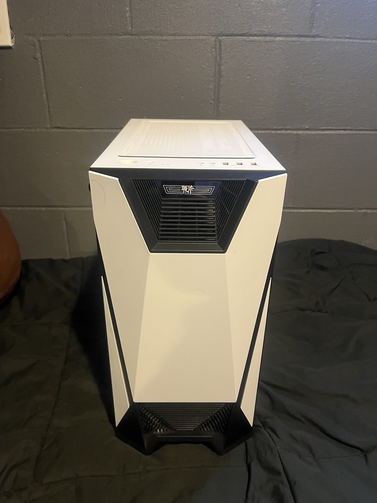 White Mid-Tower Gaming PC Case MATX/ATX Tower