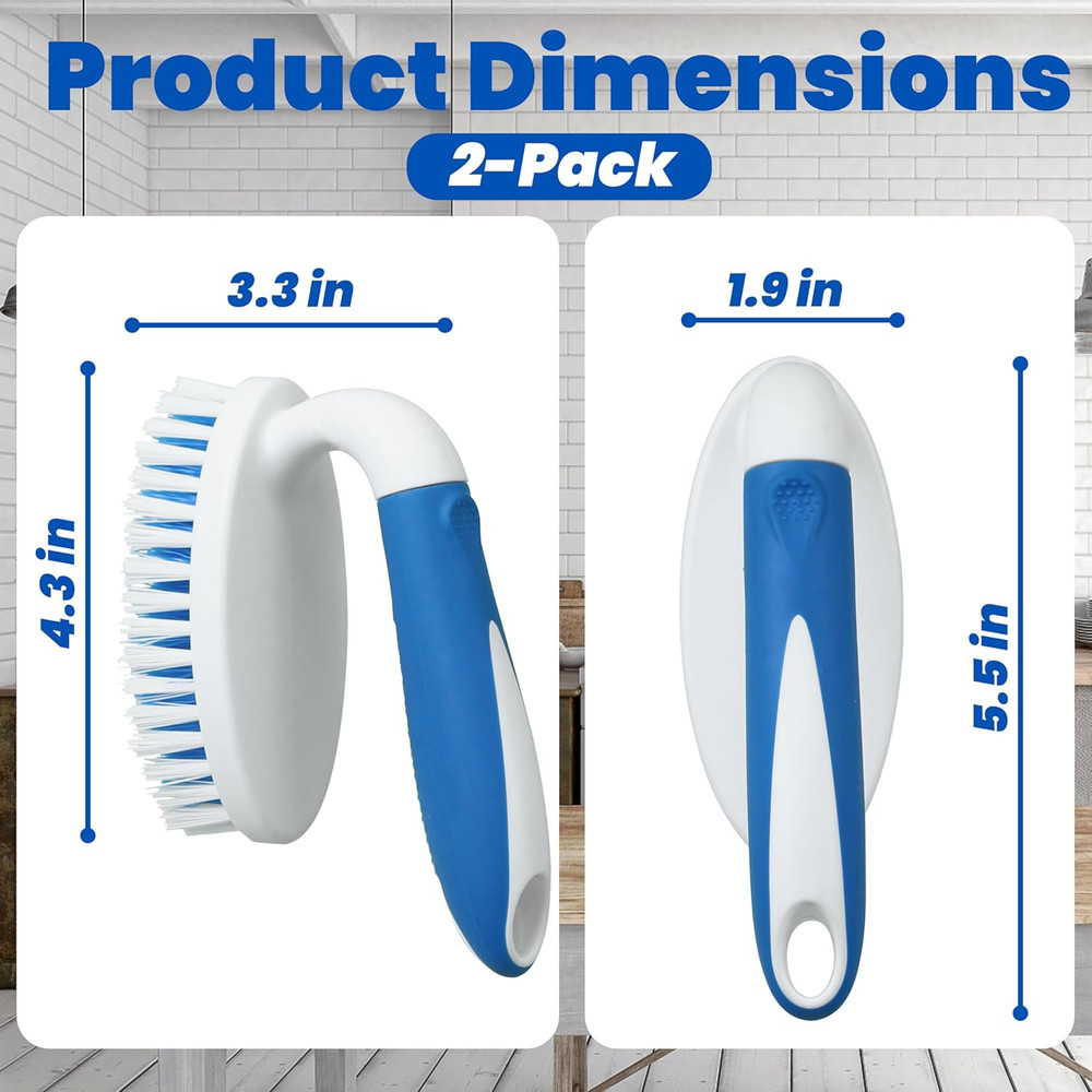 Scrub Brushes 2 Pack– Heavy-Duty Cleaning Power for Every Surface