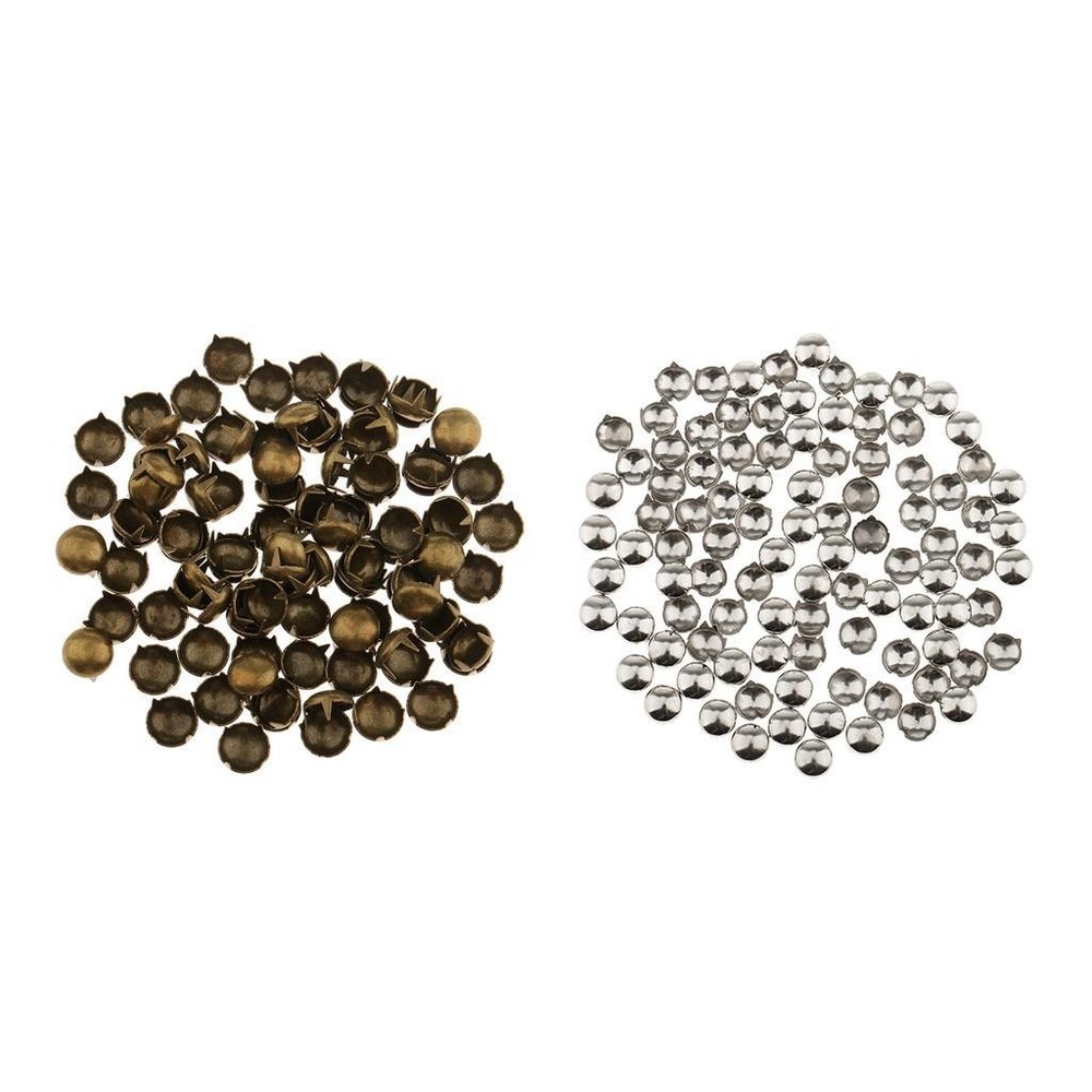 100Pcs Dome Stud Rivet Nailhead Round Leather