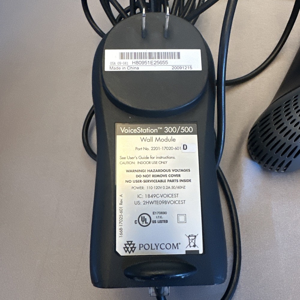 Polygom VoiceStation 300 Analog Includes Wire Wall Module Tested