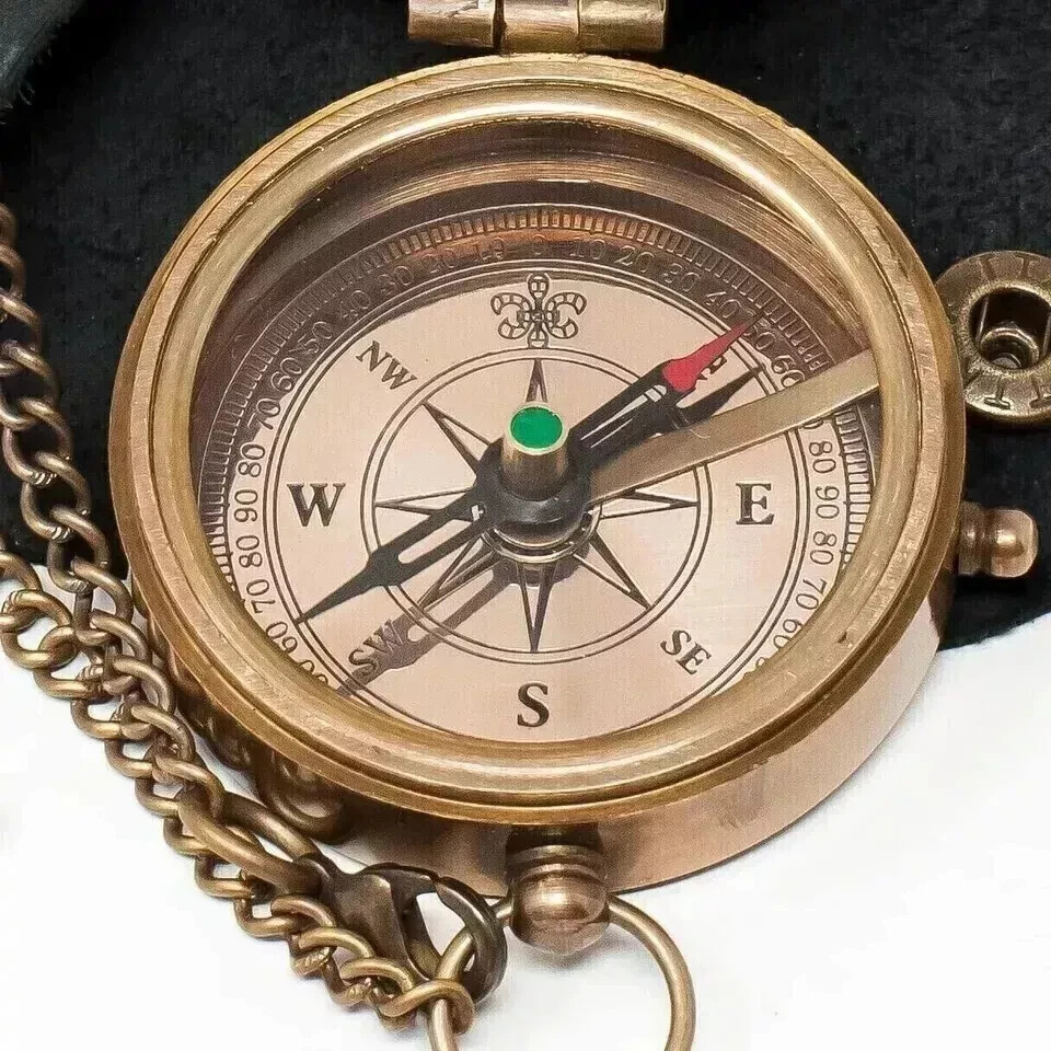 Brass Compass Nautical Antique Pocket Gift Maritime compass