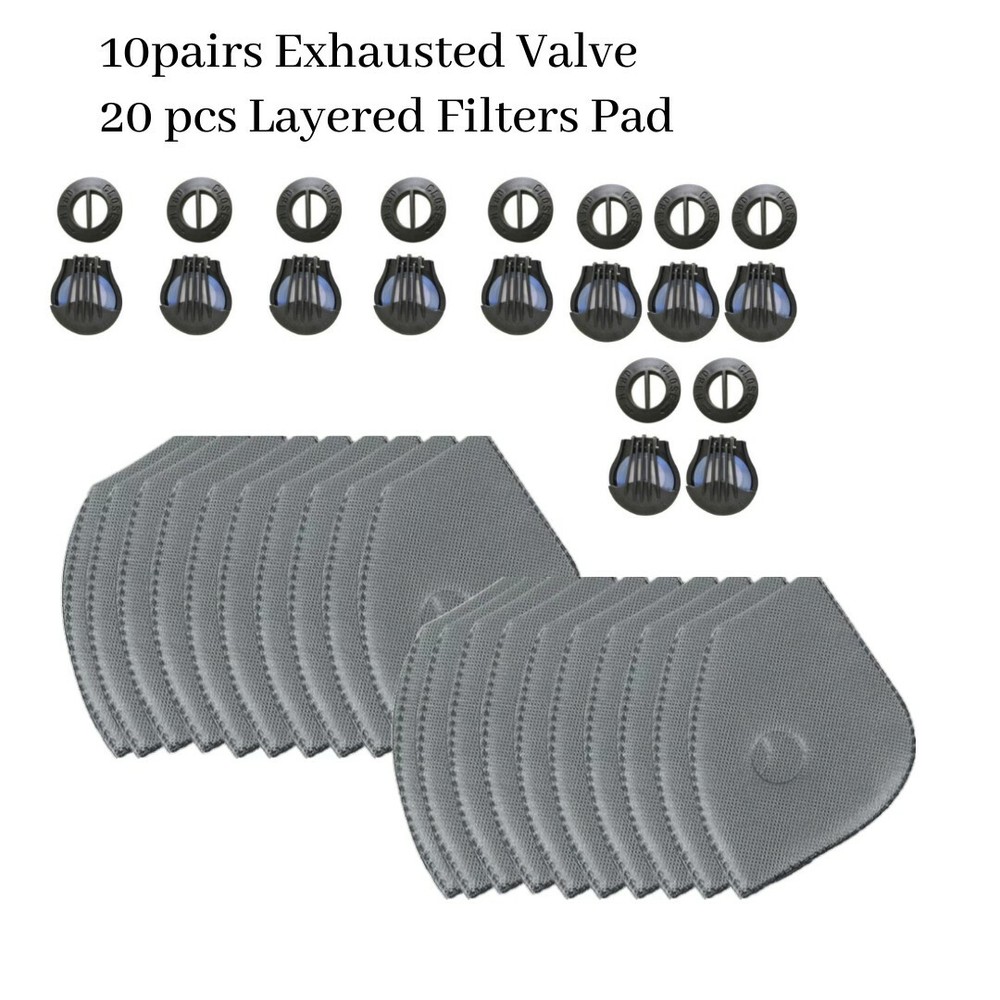 Face Mask filter accessories Air Breathing Valves Vent | 5 Layers Filter Pad