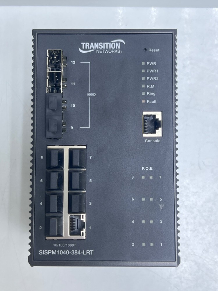 TRANSITION NETWORKS SISPM1040-384-LRT INDUSTRIAL SWITCH