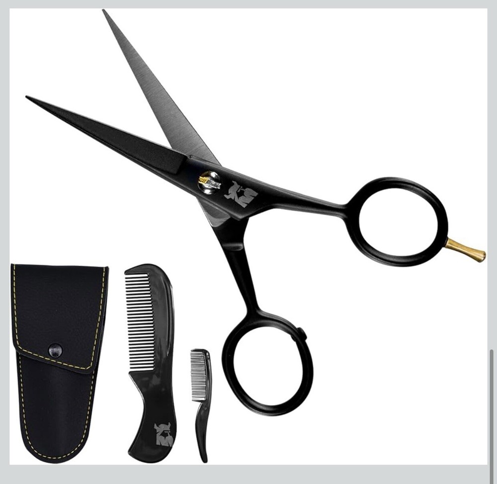 Striking Viking 5-Inch Professional German Beard & Mustache Scissors