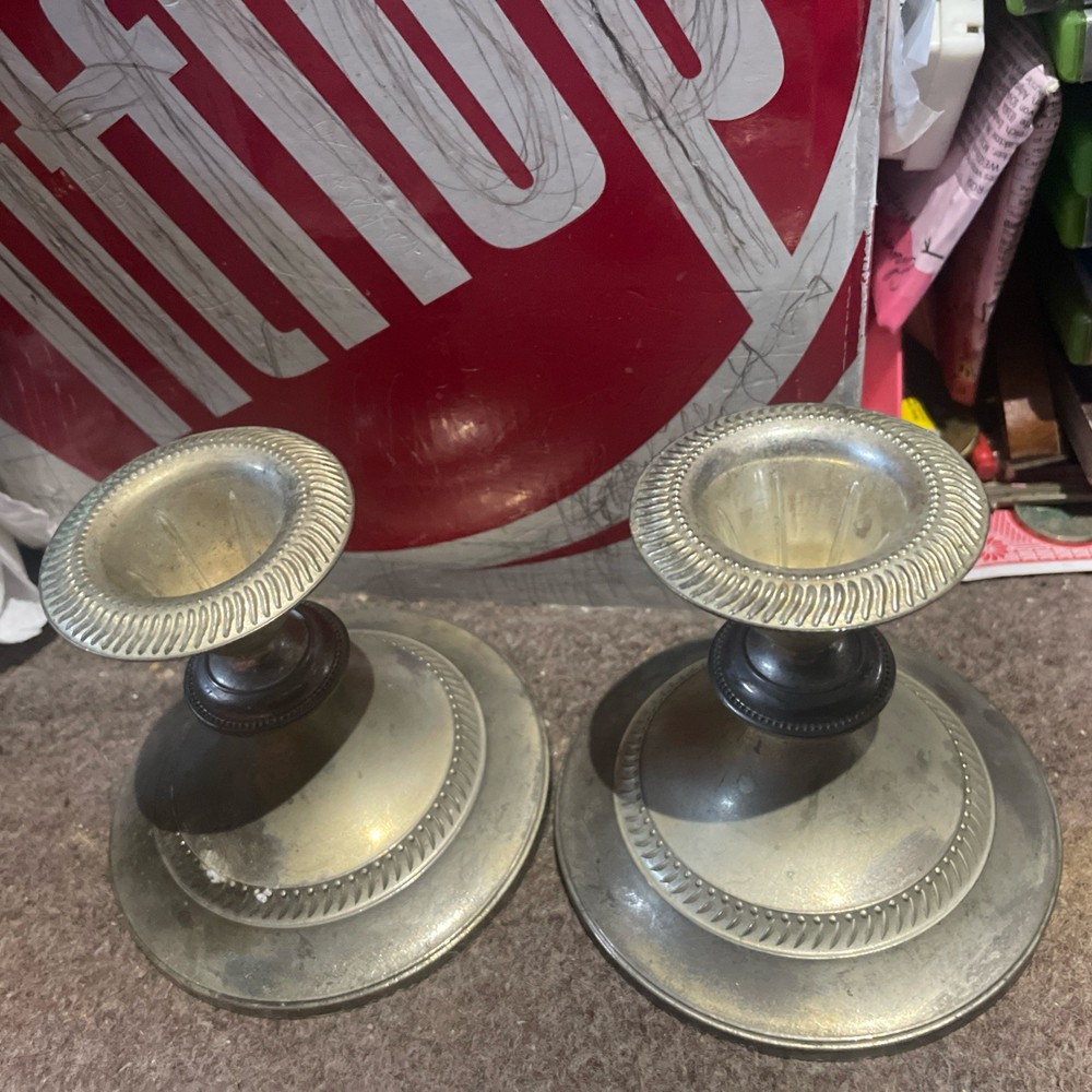 Pair Of Candle Sticks 4 “ high