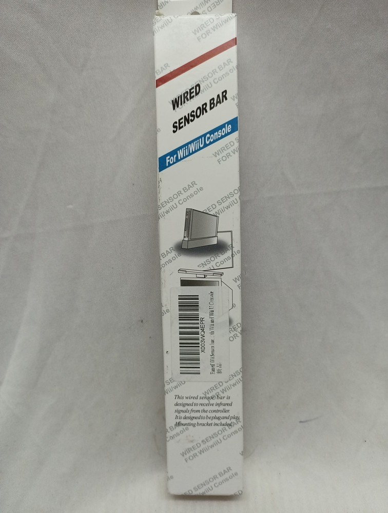 Wired Sensor Bar For Wii Wii U Silver Untested