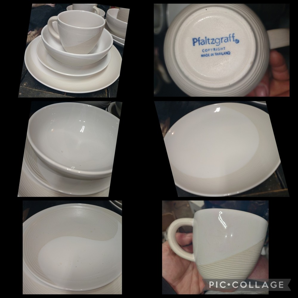 Pfaltzgraff Sandbar Sand & Seas 8pc Dinnerware Set - Service for 2 - NO CHIPS