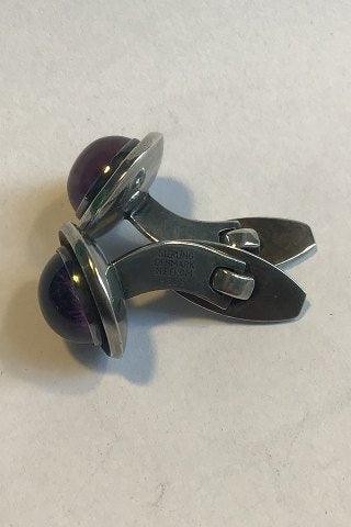 Niels Erik From Sterling Silver Cufflinks with Amethyst