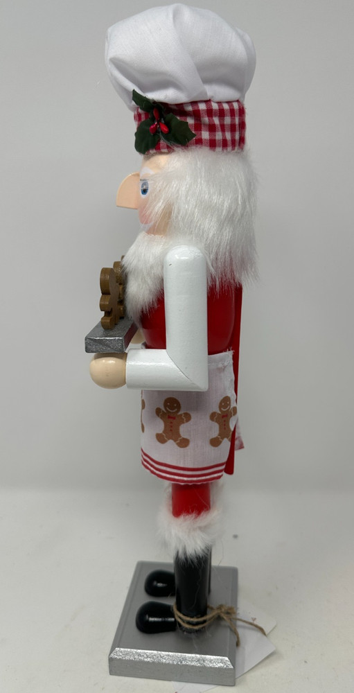 Christmas Gingerbread Baker Nutcracker Soldier, Chef Nutcracker, NEW, 15"