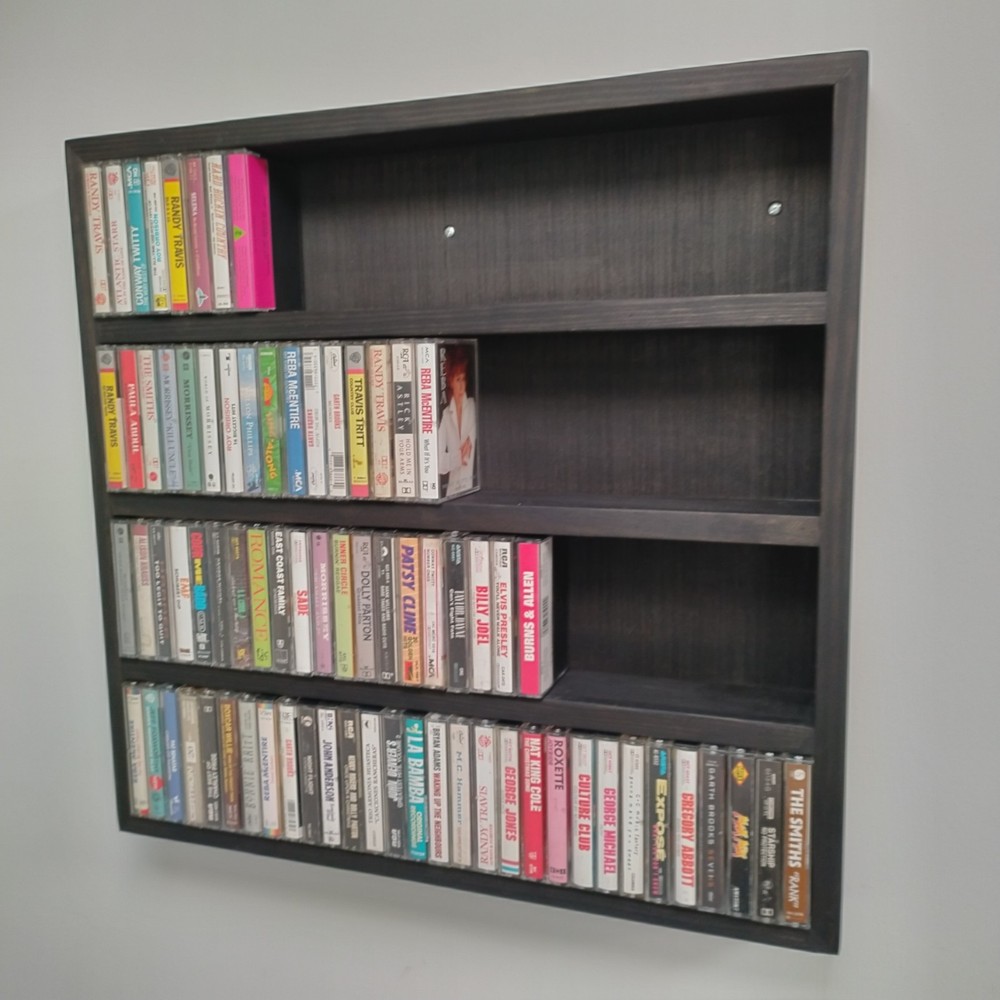 Wooden Cassette Storage Display Rack 120