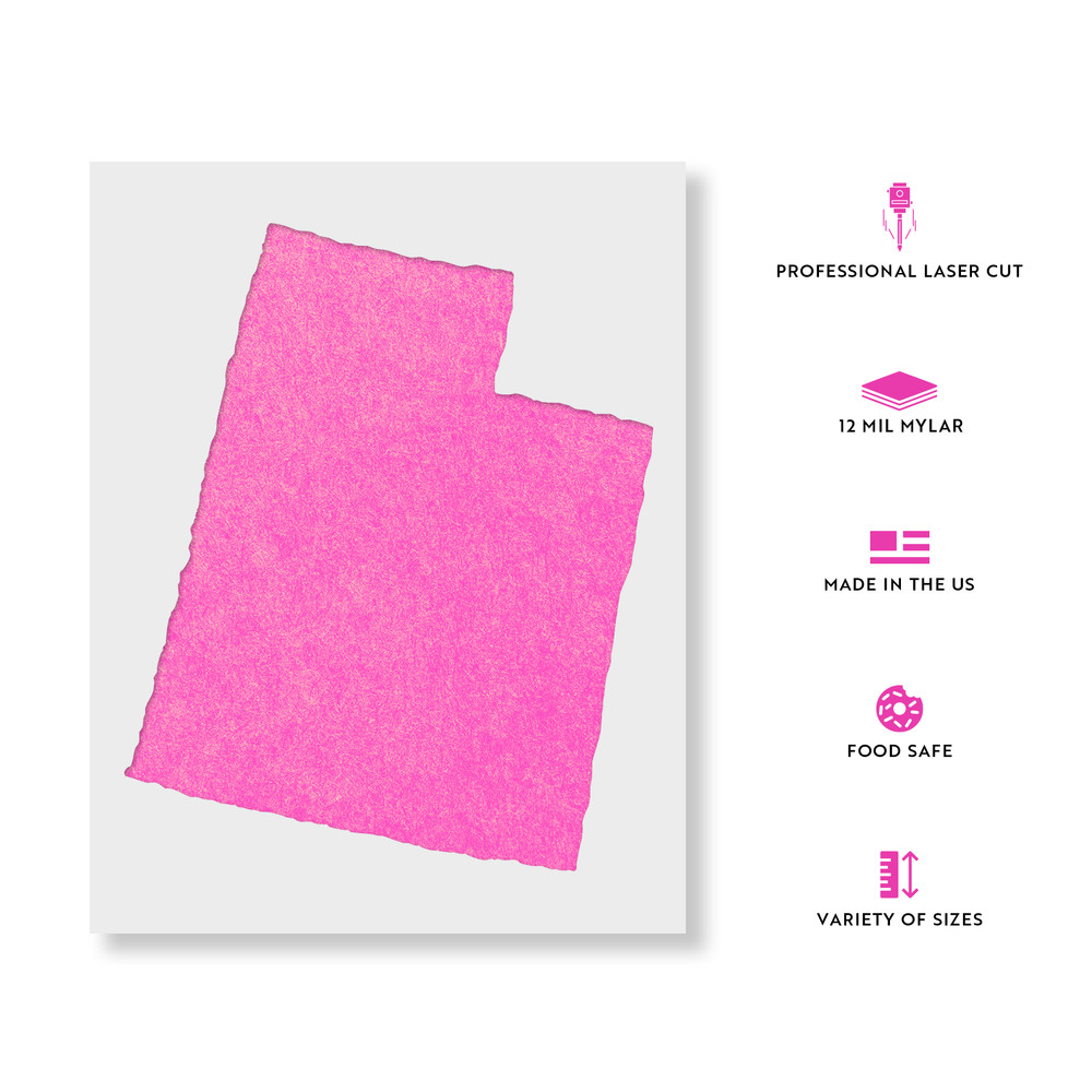 Utah State Stencil - Durable & Reusable Mylar Stencils