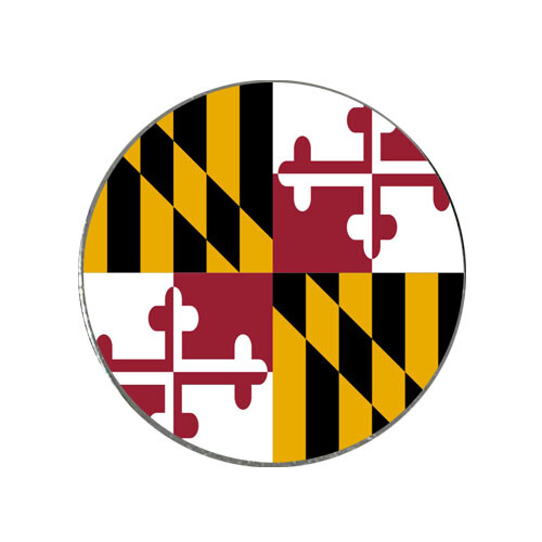 Maryland State Flag Golf Ball Marker