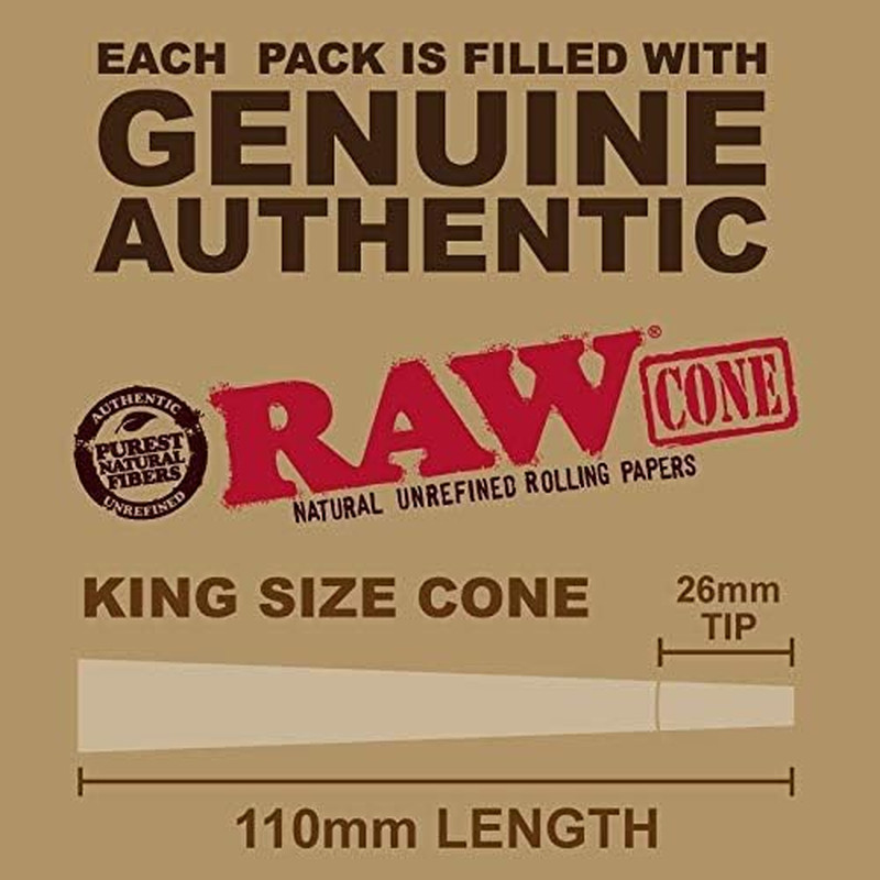 Cones King Size Classic: 100 Pack - Patented Slow Burning Cones Rolling Papers &