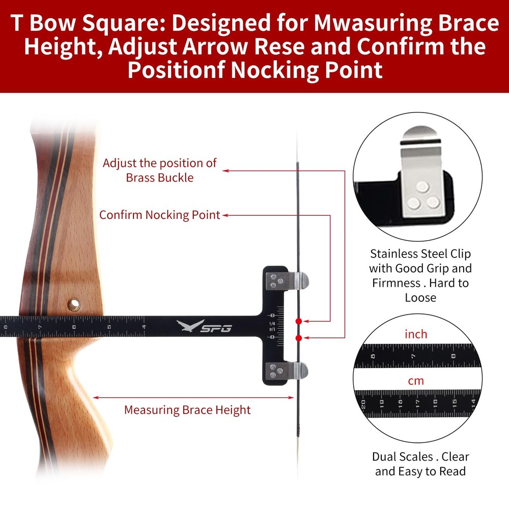 Bow Square Bow Level Kit 2 Pack Archery Bow String Level Turning Kit and T Sh