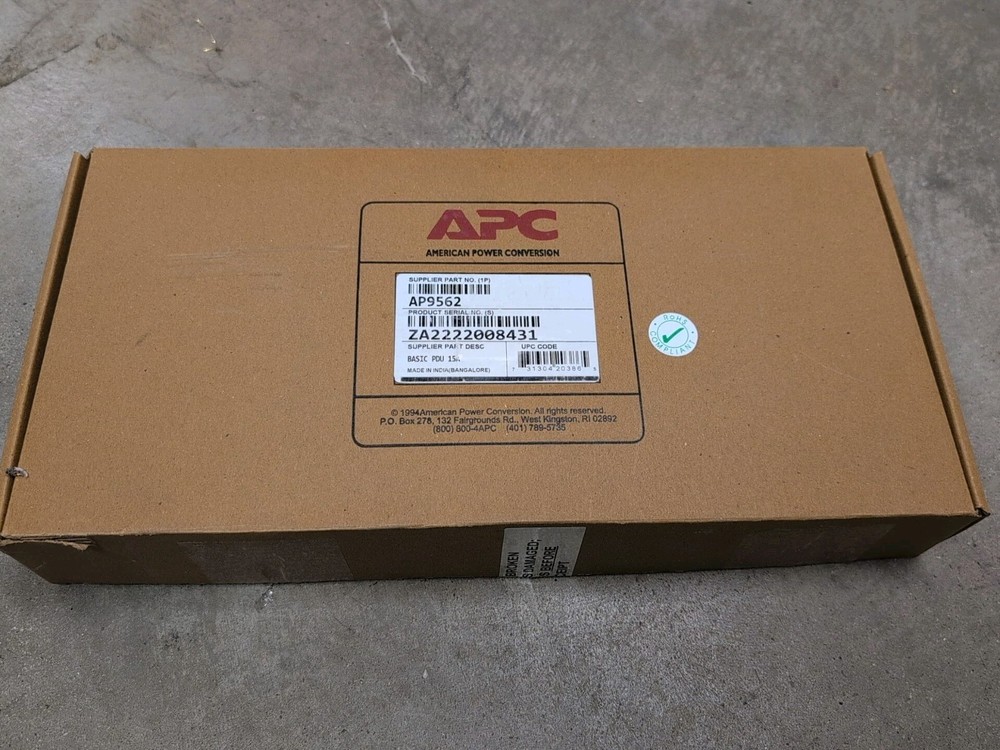 American Power Conversion (APC) AP9562 1U Basic Rack PDU, 15A, 120V Output, 10 N