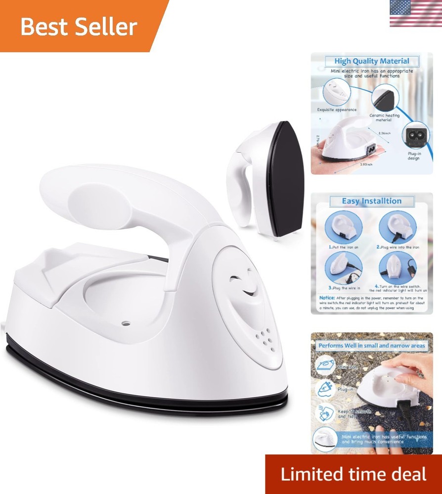 Elegant Mini Craft Iron 3.93 x 2.36 in - Fast Heating for Versatile DIY Projects