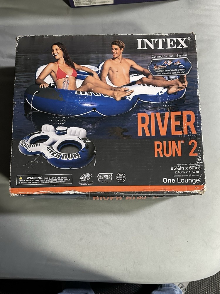 Intex River Run 2 Inflatable Double Tube Lounge #58837EP New In Box