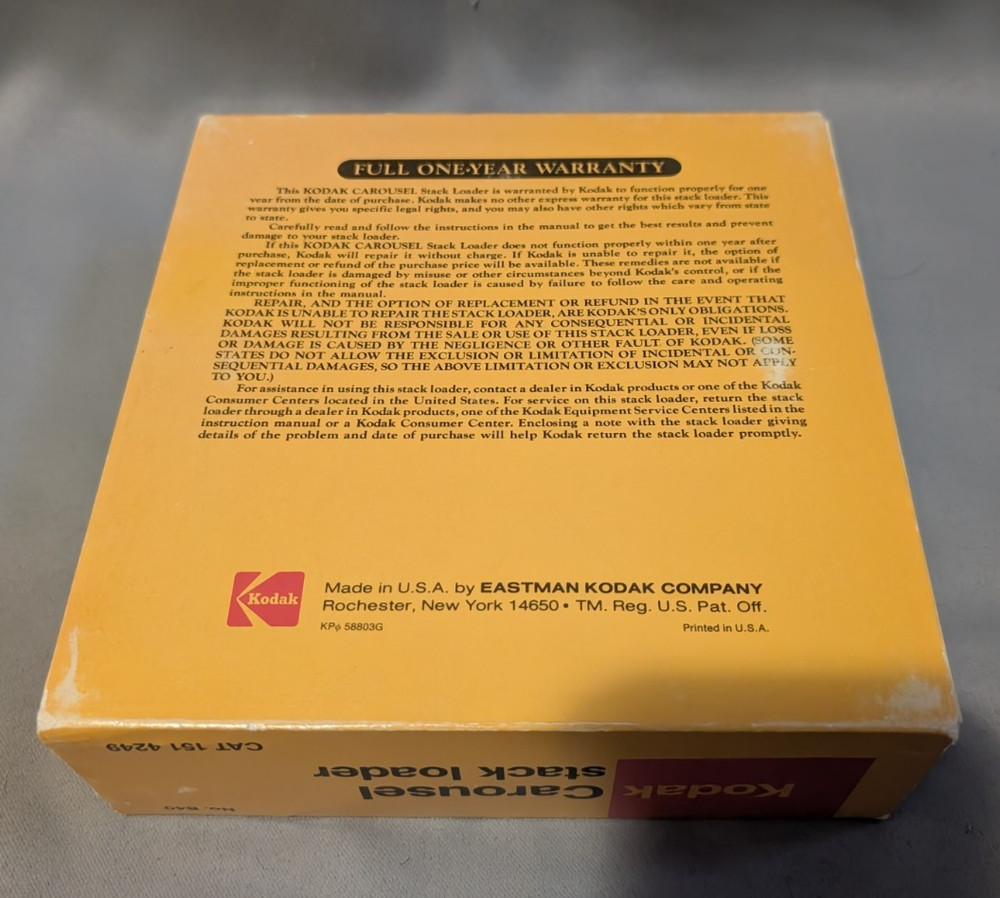 Vintage Kodak Carousel Stack Loader B40 w/Original Box + manual