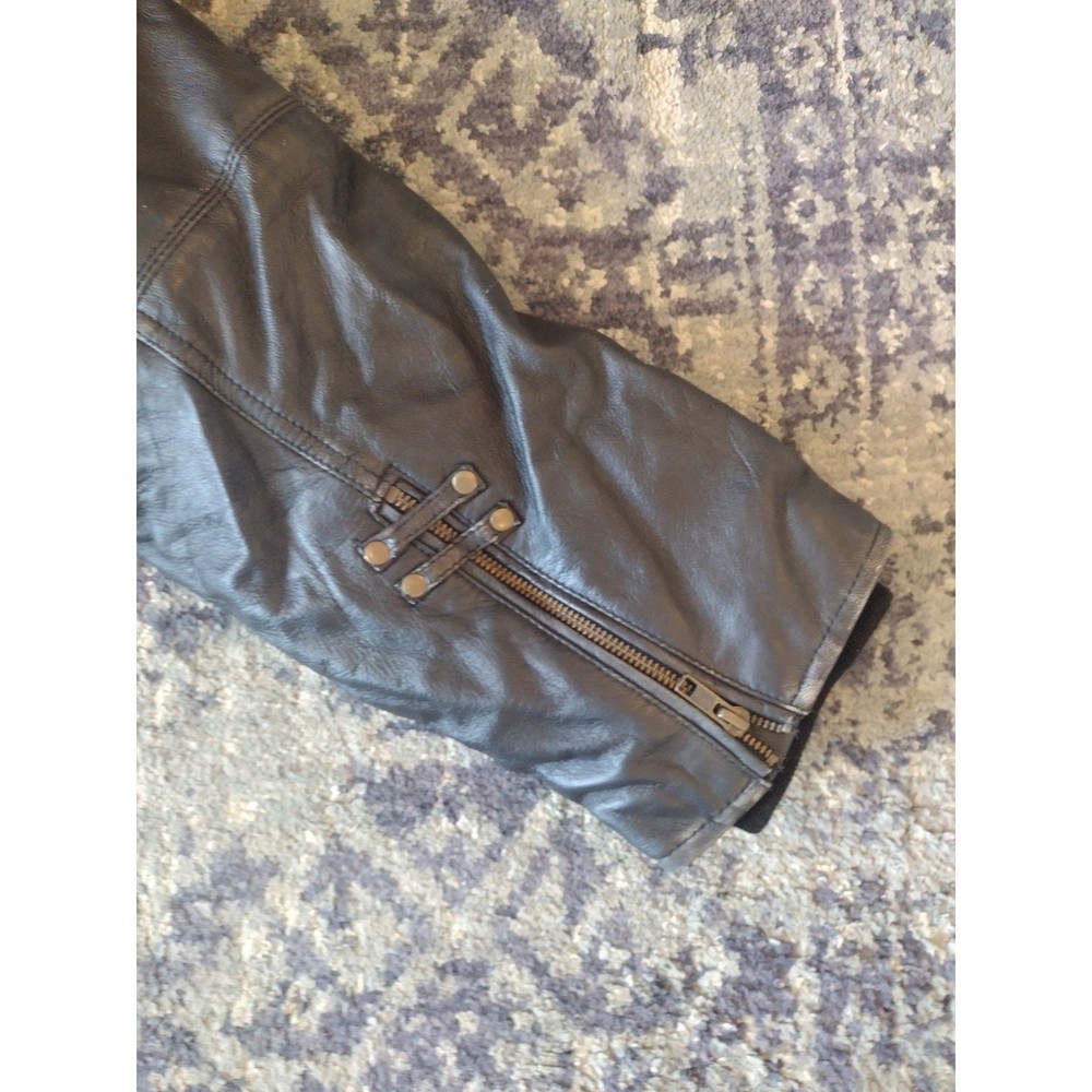Custom Bilt Drago Leather Motorcycle Jacket - XL - Distressed Biker Armor