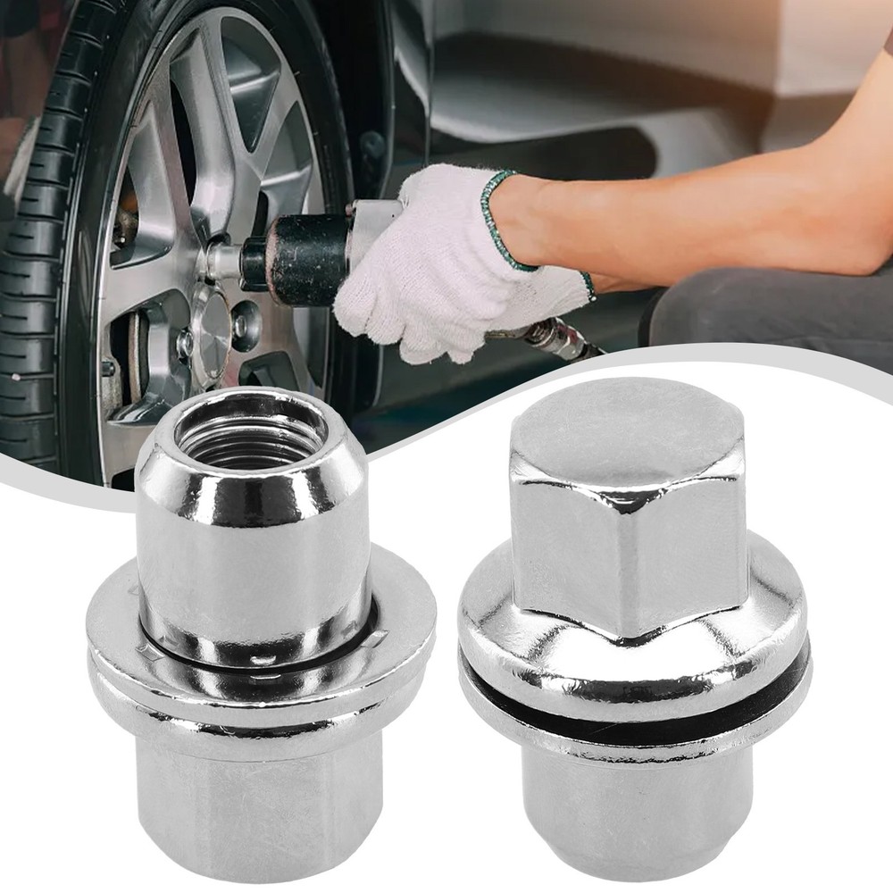 Car Wheel Nut High Quality Practical Silver Solid Design 22mm Brand New